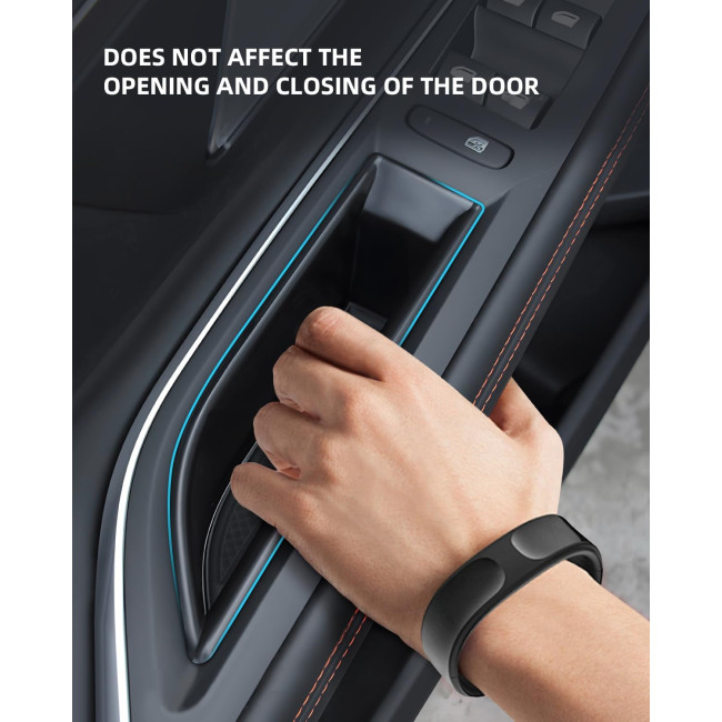 Ящик для зберігання передніх дверних ручок LANGBEAN для Peugeot 3008, чорний (4018)