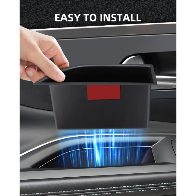 Ящик для зберігання передніх дверних ручок LANGBEAN для Peugeot 3008, чорний (4018)