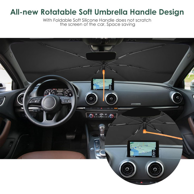 Защита от ультрафиолета Oziral для автомобиля, карбон (4107)