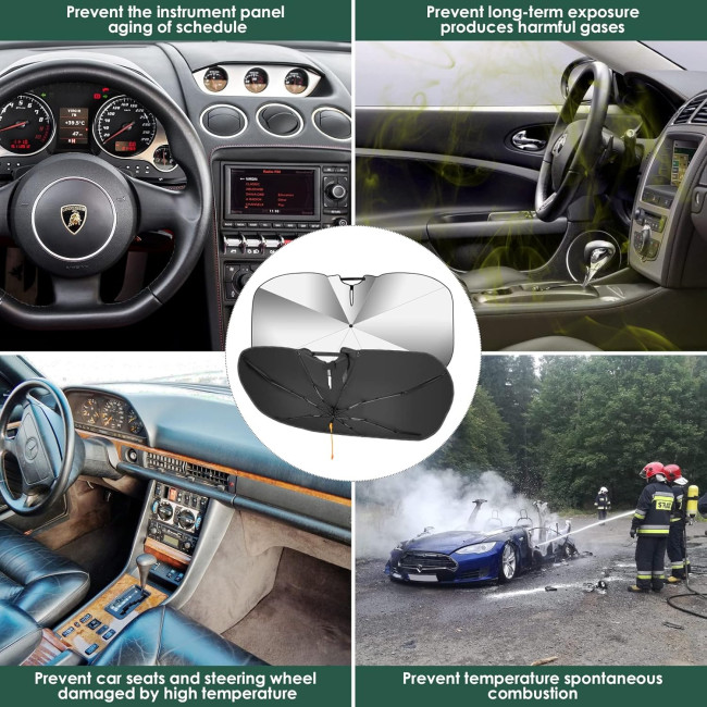 Защита от ультрафиолета Oziral для автомобиля, карбон (4107)