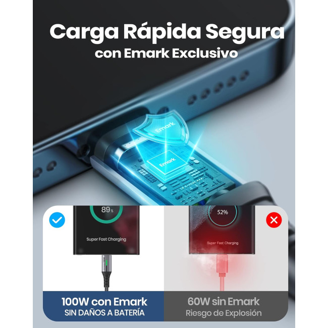 Зарядний кабель INIU DI-D5CC, USB C, чорний (3073)