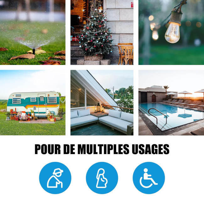 Бездротова розетка SURNICE для зовнішнього використання, IP44, радіус дії 40 м, 2300 Вт, зелена (2113)