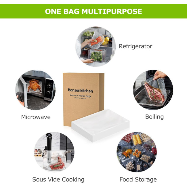 Bonsenkitchen Вакуумні пакети 50 пакетів, 20 x 30 см (5007)