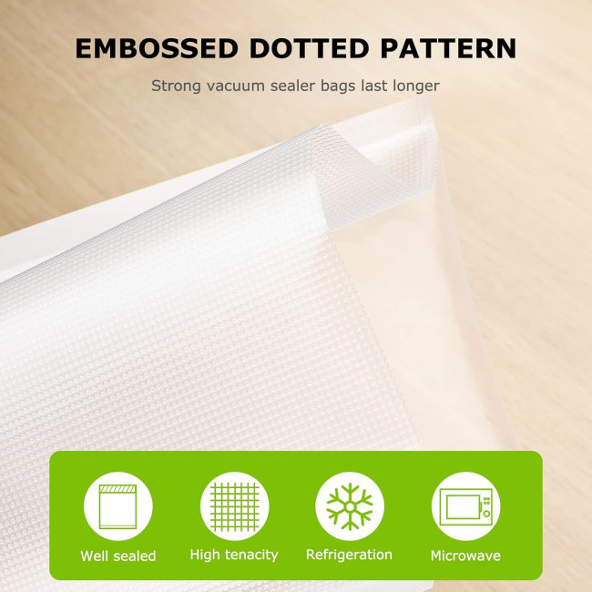 Bonsenkitchen Вакуумні пакети для харчових продуктів ZL02504, (20x30 см), 100 пакетів (5006)