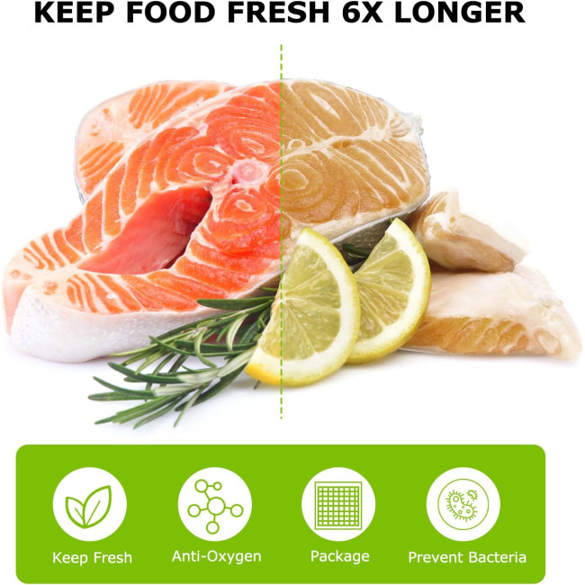 Bonsenkitchen Вакуумні пакети для харчових продуктів ZL02504, (20x30 см), 100 пакетів (5006)