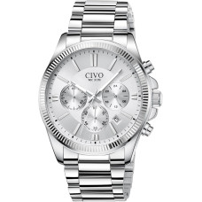 Чоловічі годинники CIVO 8351C з нержавіючої сталі, білий (4081)
