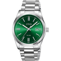 Мужские часы CIVO 8348 из нержавеющей стали, аналоговые, водонепроницаемые, кварцевые (3126)
