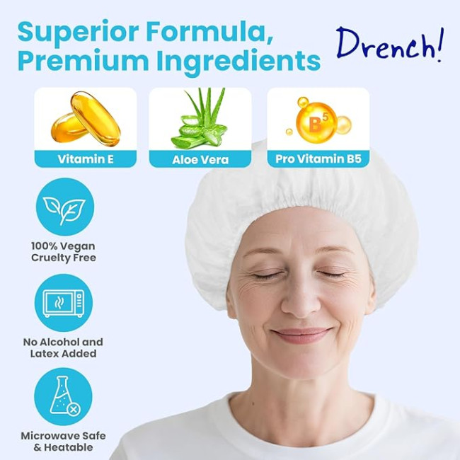 Drench Капсули для миття сухого волосся Drench01 для літніх людей, містить алое вера, вітамін Е, B5-6 (5136)