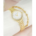 Годинник CIVO 2030-2 з нержавіючої сталі зі шкіряним ремінцем для жінок, золотий (4077) № 2