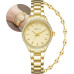 Годинник CIVO 2030 з нержавіючої сталі зі шкіряним ремінцем для жінок, золотий (4076) № 