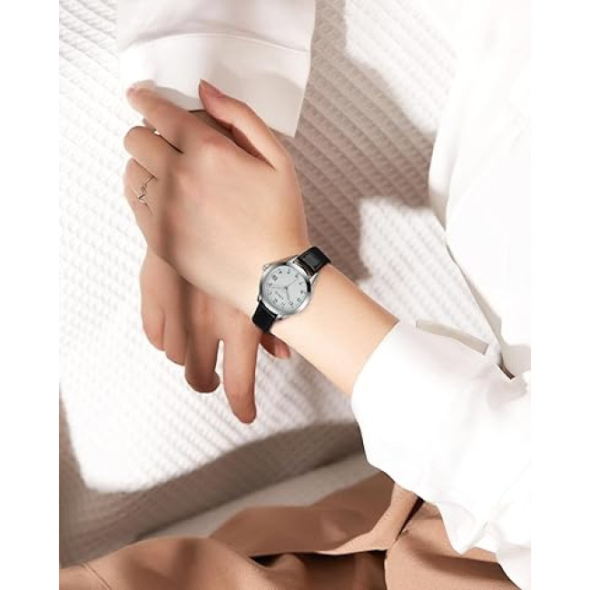 Годинники CIVO 2298 для жінок зі шкіряним ремінцем, чорний (3127)