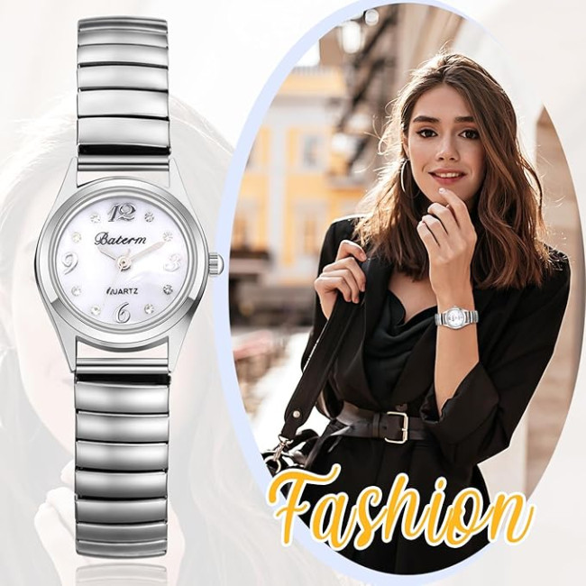 JewelryWe аналоговий кварцовий наручний годинник JW399P0019, твердий браслет з нержавіючої сталі. срібний (5104)