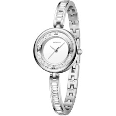 JewelryWe жіночий кварцовий годинник JW343P51486-3 із браслетом зі сплаву та нержавіючої сталі, срібний (5115)