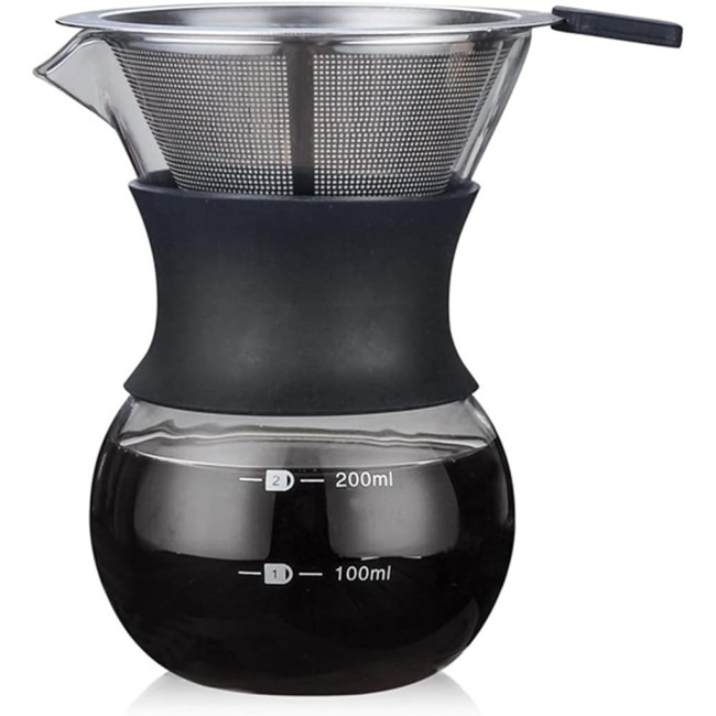 Кофеварка MOOMOO Like A Breeze с глянцевым боросиликатным стеклянным кофейным дроплером, 400 мл (2194)