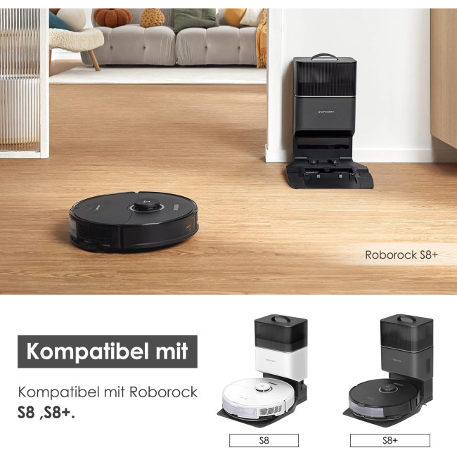 Комплект аксесуарів oGoDeal для Roborock S8/S8+/S8 Plus, 1 основна роликова щітка, 4 бічні щітки, 4 фільтри, 4 серветки для швабри (0129)