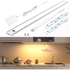 Кухонні світильники WOBSION CL-CG18-32 2шт. з безконтактним датчиком, 42 см освітлення під кухонну шафу, теплий білий колір 3000K (0060)