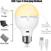 Лампочка Sunlisky USB, що перезаряджається, з пультом дистанційного керування, 7 Вт E27, для зовнішнього освітлення з гачком (0140) № 4