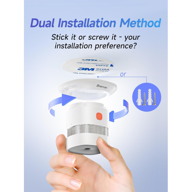 Міні-детектор диму HEIMAN HS1SA, незалежний фотоелектричний датчик детектора диму (0068)