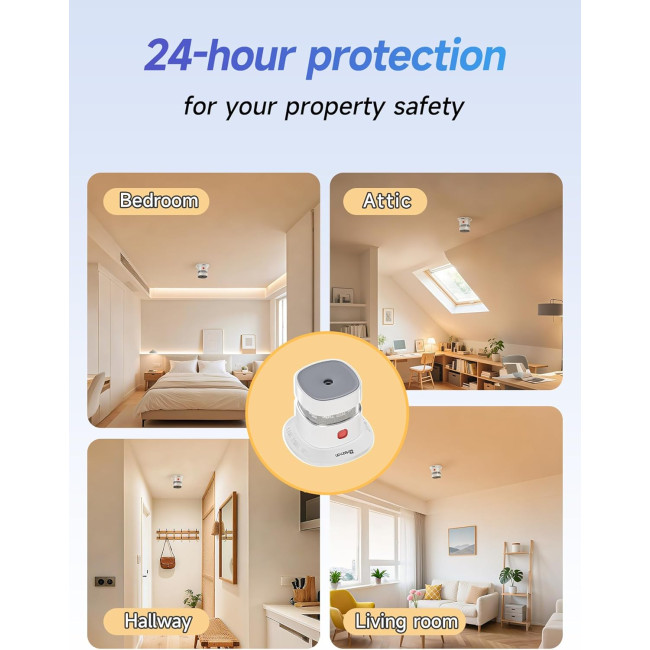 Міні-детектор диму HEIMAN HS1SA, незалежний фотоелектричний датчик детектора диму (0068)