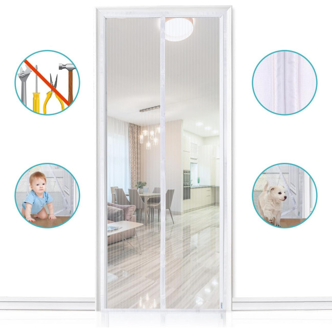 Москітна сітка Apalus BF003 для дверей 100 x 240 см, біла (4044)