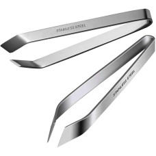 Набір DJIM із 2 професійних щипців для риби з нержавіючої сталі, щипці для риби, срібні (0183)