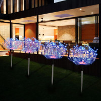 Набір з 4 сонячних садових ліхтарів Axafnev JT00065, сонячні феєрверки, водонепроникна лампа з 8 режимами (0146)