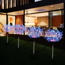 Набір з 4 сонячних садових ліхтарів Axafnev JT00065, сонячні феєрверки, водонепроникна лампа з 8 режимами (0146)