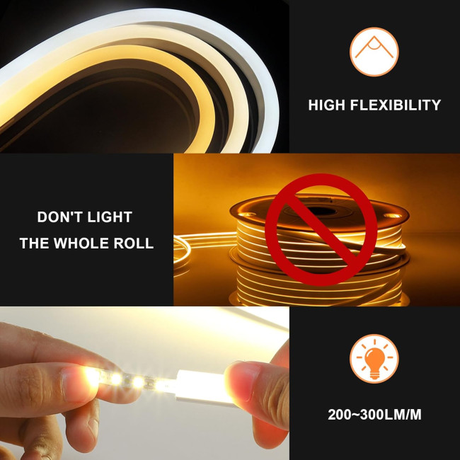 Неонова вулична світлодіодна стрічка KSIBNW 7-D284-UK-4000K-2m, білий (4074)