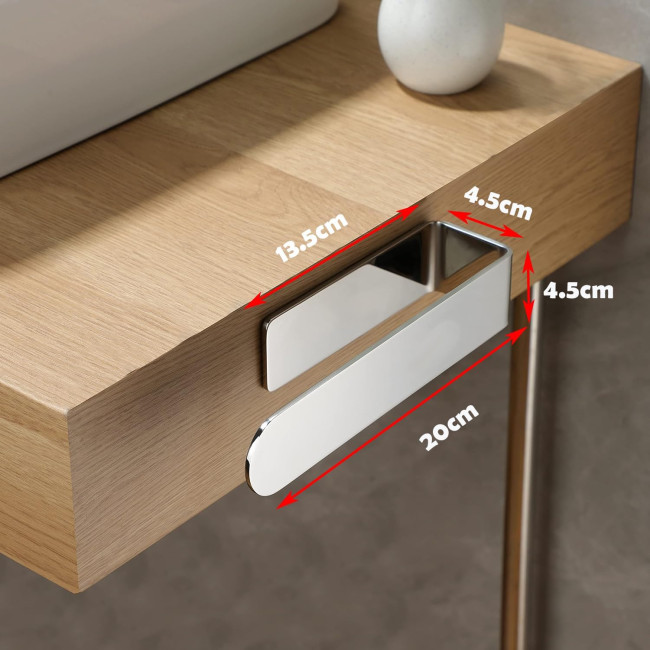 Полірована клейка вішалка HASA zone для рушників у ванній кімнаті, 20 см, сіра (3032)