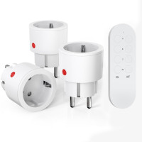 Розетки SURNICE SNR3006 з пультом дистанційного керування, 10 A/2300 Вт, дальність дії 40 м, радіорозетки з пультом, білі (2096)