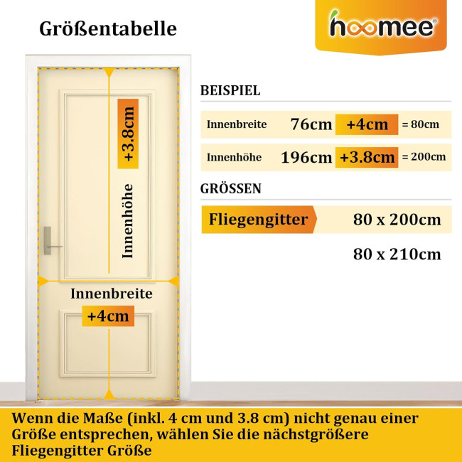Сітка від комах HOOMEE HSD-001 LightView для балконних дверей, 80 x 200 см, чорна (4056)