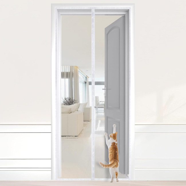 Сітка від комах HOOMEE HSD-001 LightView для балконних дверей, 90 x 210 см, білий (4050)