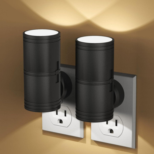 Світлодіодні нічники Likelgn NL-CY3K-BK-2PC з регульованою яскравістю, чорний (4092)