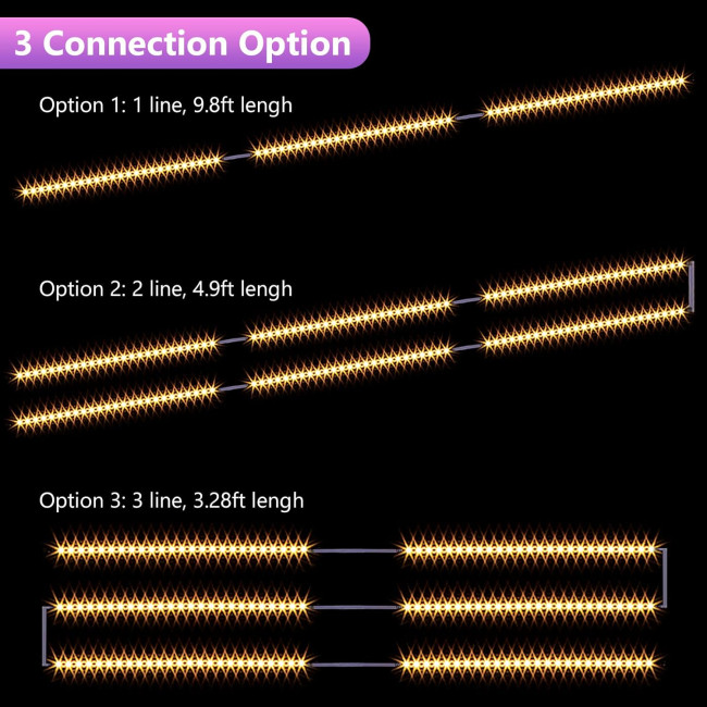 Светодиодные светильники для кухни под шкафом, Wobsion 5м CL07-3000. Bluetooth и ИК-пульт дистанционного управления, яркие 1500 лм (0054)