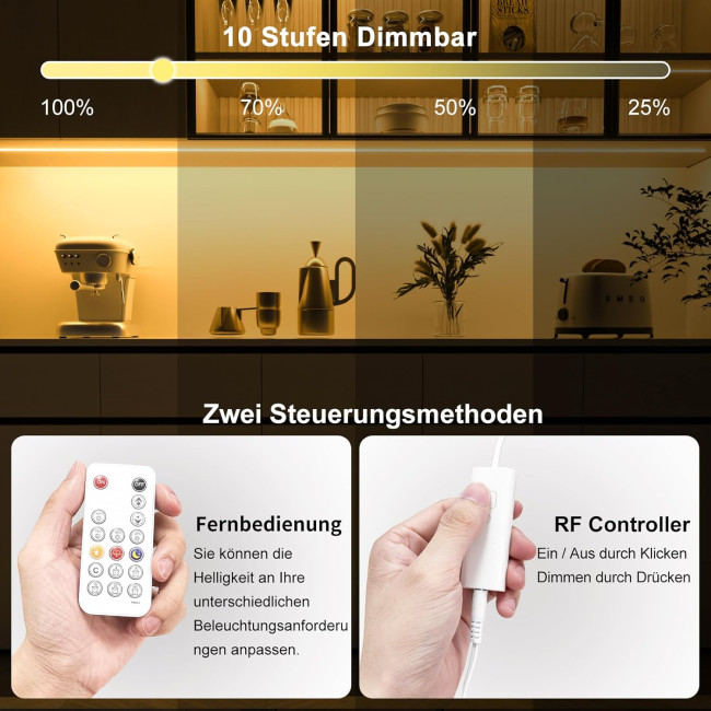 Світлодіодна стрічка WOBANE 3м. з регульованою яскравістю, 960 світлодіодів, надзвичайно яскрава світлодіодна стрічка з пультом ДК (0057)