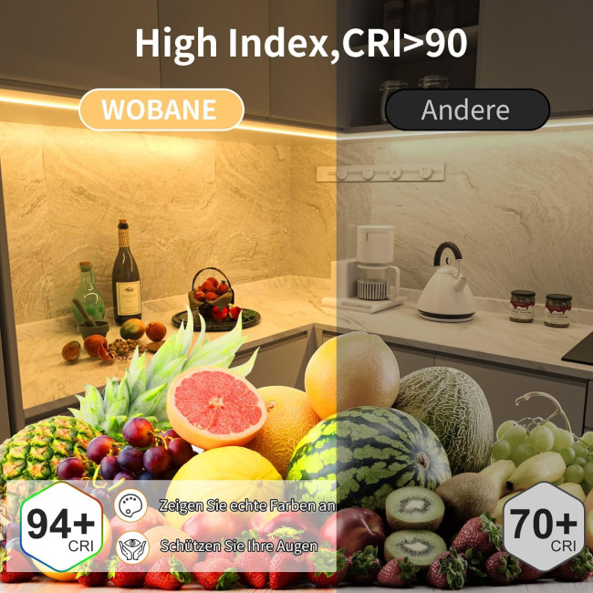 Світлодіодна стрічка WOBANE 3м. з регульованою яскравістю, 960 світлодіодів, надзвичайно яскрава світлодіодна стрічка з пультом ДК (0057)