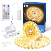 Світлодіодна стрічка WOBANE CS05-3000 5м. теплий білий, з регульованою яскравістю, з таймером, 12 В світлодіодна стрічка з пультом дистанційного керування (0051)