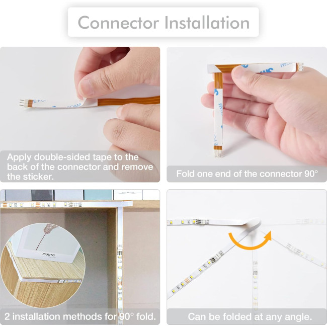 Світлодіодне освітлення під шафи WOBANE CL06-6000 3м. з регульованою яскравістю, з пультом дистанційного керування для кухні, полиці (0055)