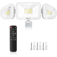 Світлодіодний прожектор CLY 42 Вт 3600 люмен, білий колір 6500K з датчиком руху та пультом дистанційного керування, білий (0072)