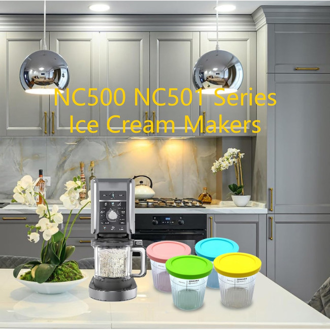 Замена для бутылок и крышек Adwrparts 4 шт., совместимых со льдогенератором Ninja Creami Deluxe серии NC500, NC500, NC501 (2101)