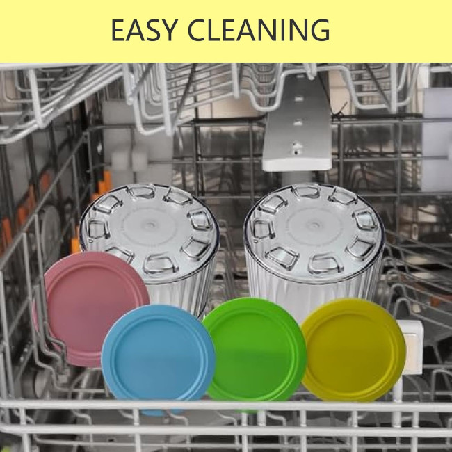 Замена для бутылок и крышек Adwrparts 4 шт., совместимых со льдогенератором Ninja Creami Deluxe серии NC500, NC500, NC501 (2101)