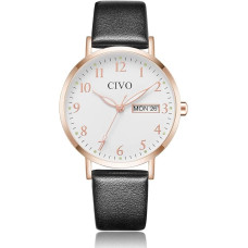 Жіночий годинник CIVO 2408 у ретро-дизайні для жінок, шкіряний ремінець (4079)