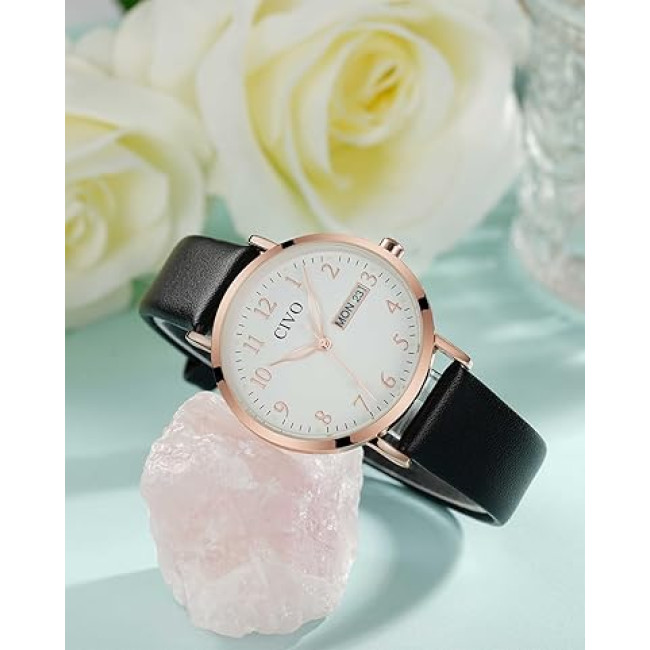 Жіночий годинник CIVO 2408 у ретро-дизайні для жінок, шкіряний ремінець (4079)