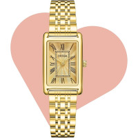 Жіночий прямокутний кварцовий наручний годинник CIVO Montre Femme 9299L, золотий (4088)
