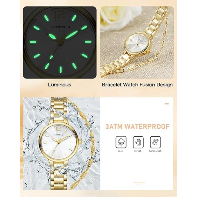 Жіночий водонепроникний маленький годинник CIVO 2034 з нержавіючої сталі з ремінцем (3156)