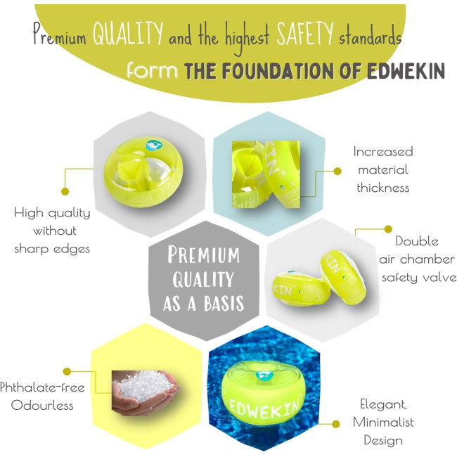 EDWEKIN надувний дитячий поплавок для басейну, золотистий (5154)