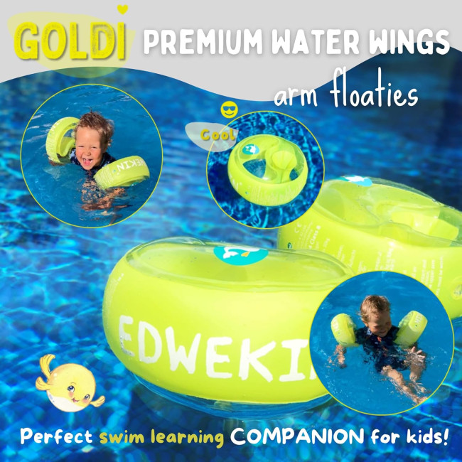 EDWEKIN надувний дитячий поплавок для басейну, золотистий (5154)