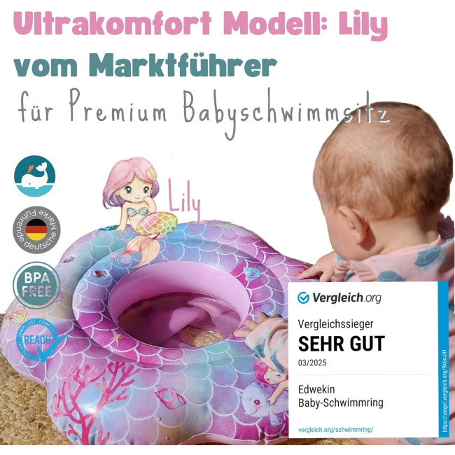 EDWEKIN Унікальне дитяче плаваюче кільце 20206899A, рожевий (5162)