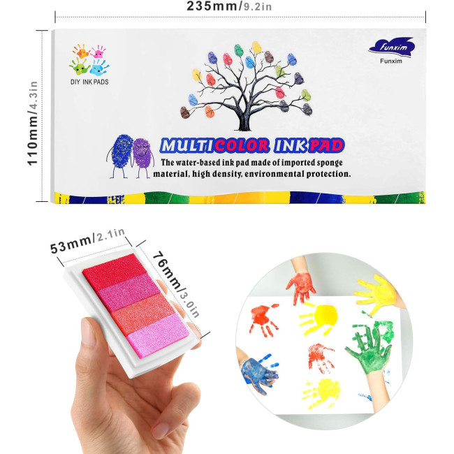 Funxim Набір чорнильних подушечок ‎JS-3, 24 кольори (5097)