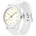 TENOCK Дитячій аналоговий годинник з м'яким ремінцем 6088, водонепроникний 50M, білий (4187) № 